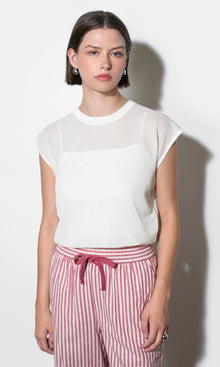 Natalia Sheer Bubble Sweater Top G263WT6178