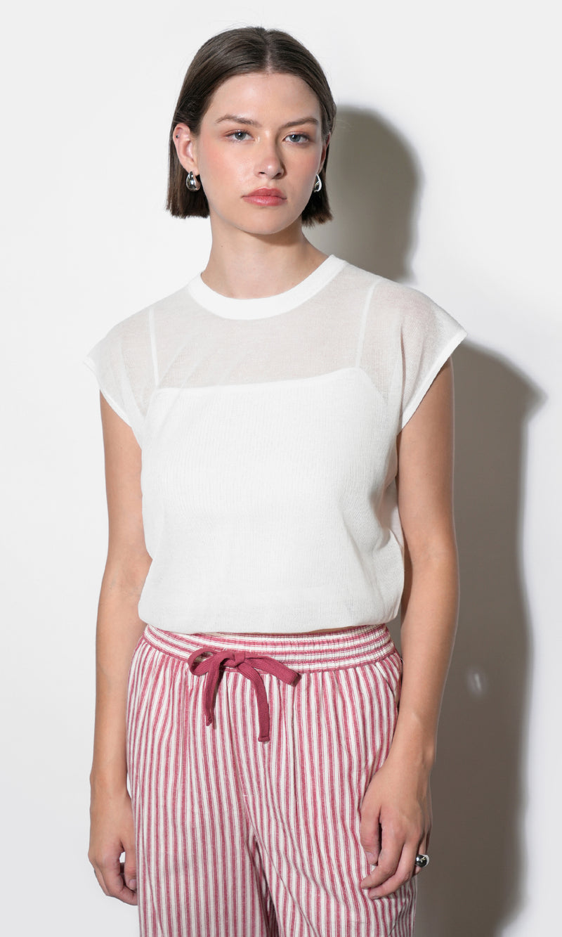 Natalia Sheer Bubble Sweater Top G263WT6178