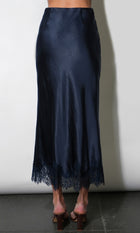 Nina Lace Hem Slip Midi Skirt G2610S9513_NAVY