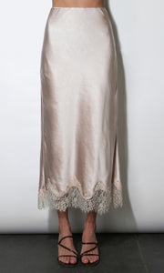 Nina Midi Lace Hem Slip Skirt G2610S9513_TAUPE