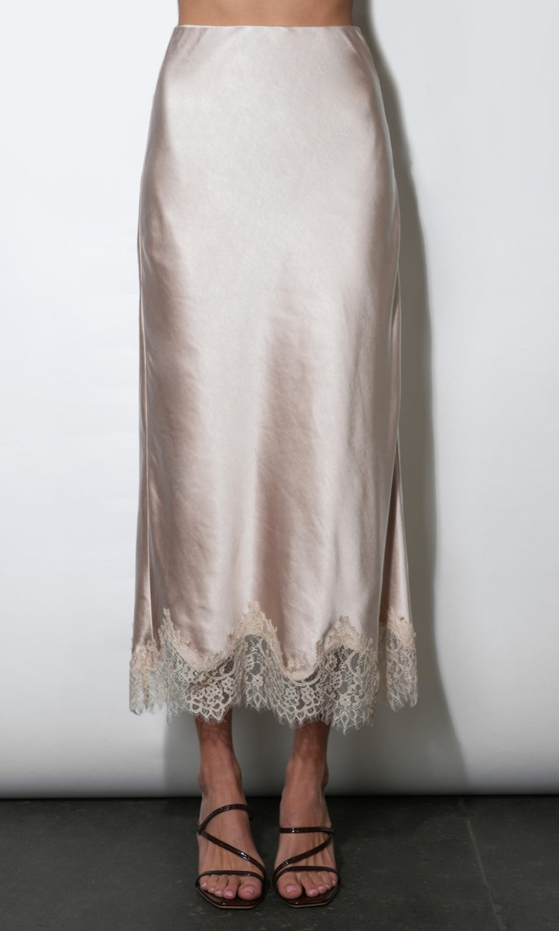Nina Midi Lace Hem Slip Skirt G2610S9513_TAUPE