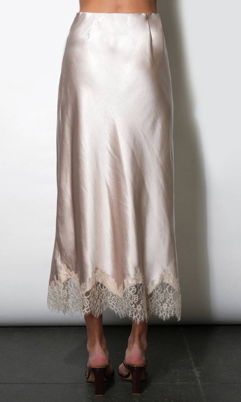 Nina Midi Lace Hem Slip Skirt G2610S9513_TAUPE