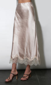 Nina Midi Lace Hem Slip Skirt G2610S9513_TAUPE