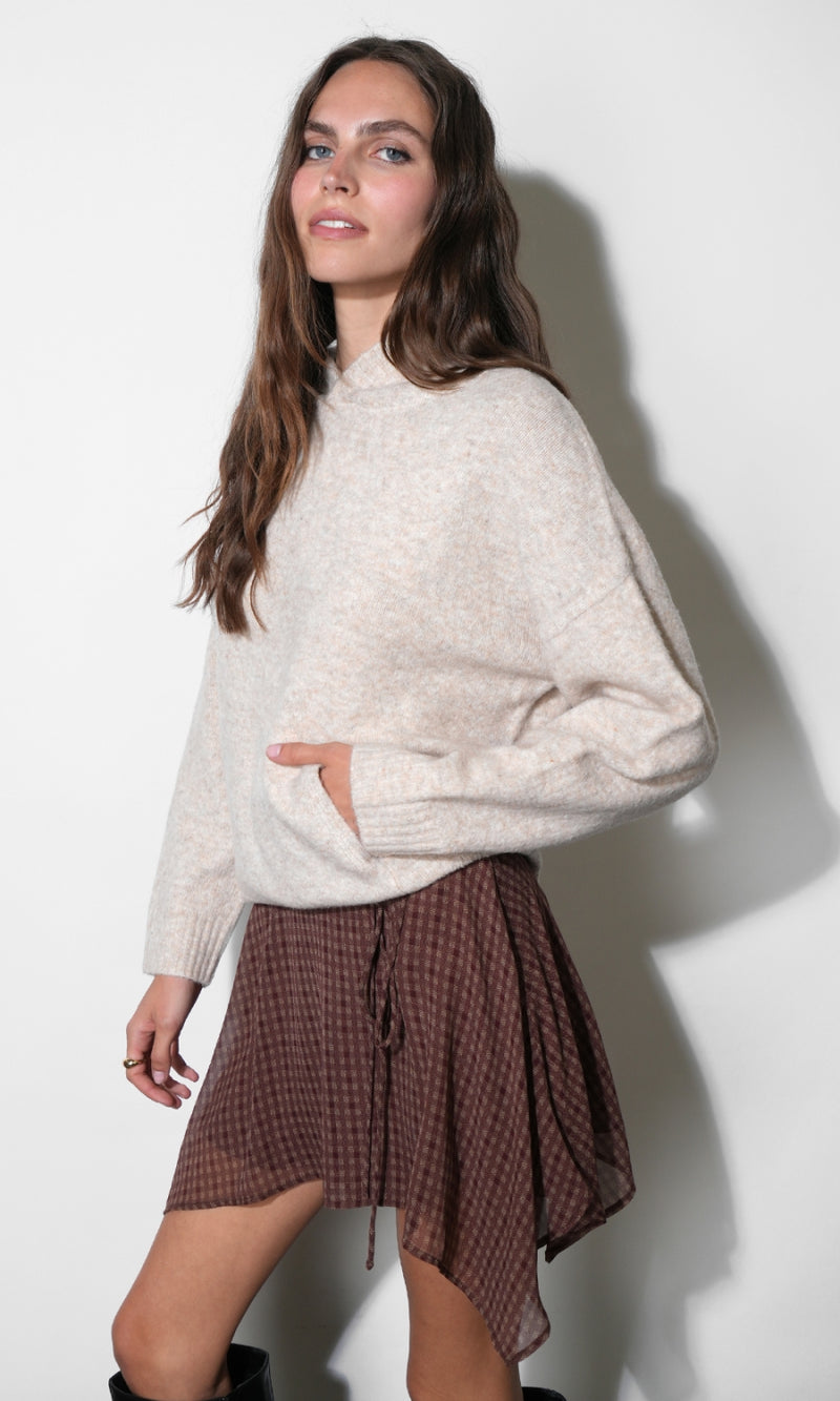 Nora Fuzzy Hooded Sweater G2610WT6251_OAT