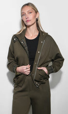 Nylah Soft Knit Funnel Neck Jacket G269J1890_DARK OLIVE