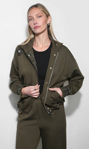 Nylah Soft Knit Funnel Neck Jacket G269J1890_DARK OLIVE