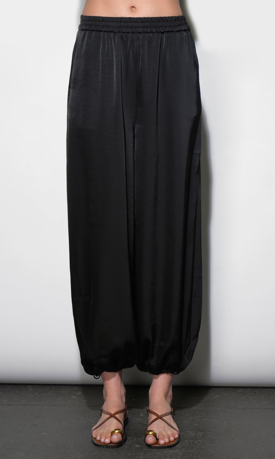 Ophelia Elastic Waist Balloon Pants G266P6585_BLACK