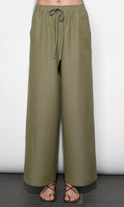Paisley Wide Leg Pull On Pants G265P6577_OLIVE