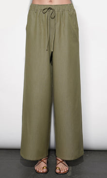 Paisley Wide Leg Pull On Pants G265P6577_OLIVE