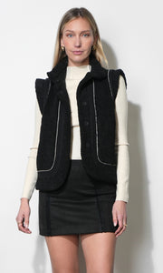 Rory Shearling Black Vest G259J1825_BLACK