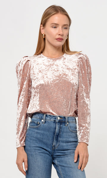 Gypsophila Crystal Blouse 　36 Rosana Crushed Velvet Blouse | Greylin