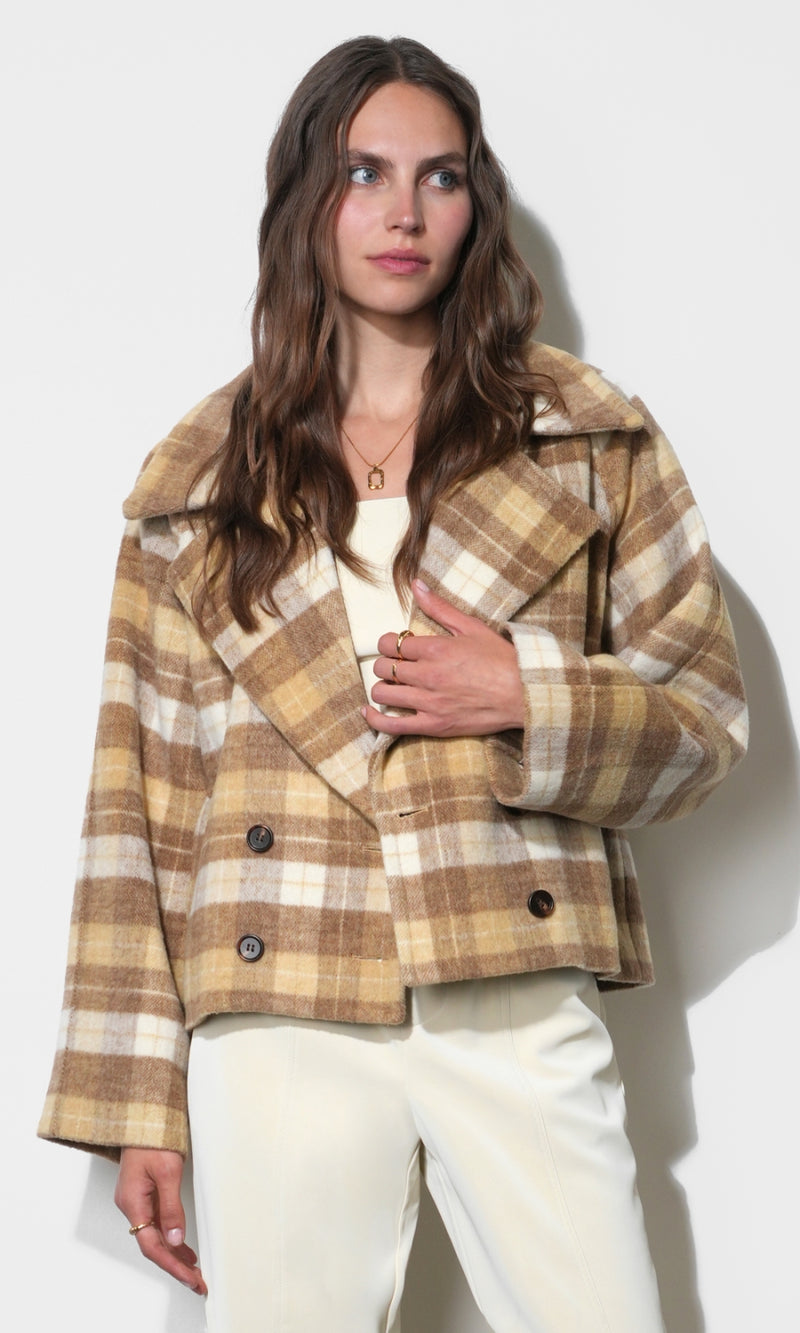 Ruthi Oversized Short Peacoat G2610J1917_LEMON