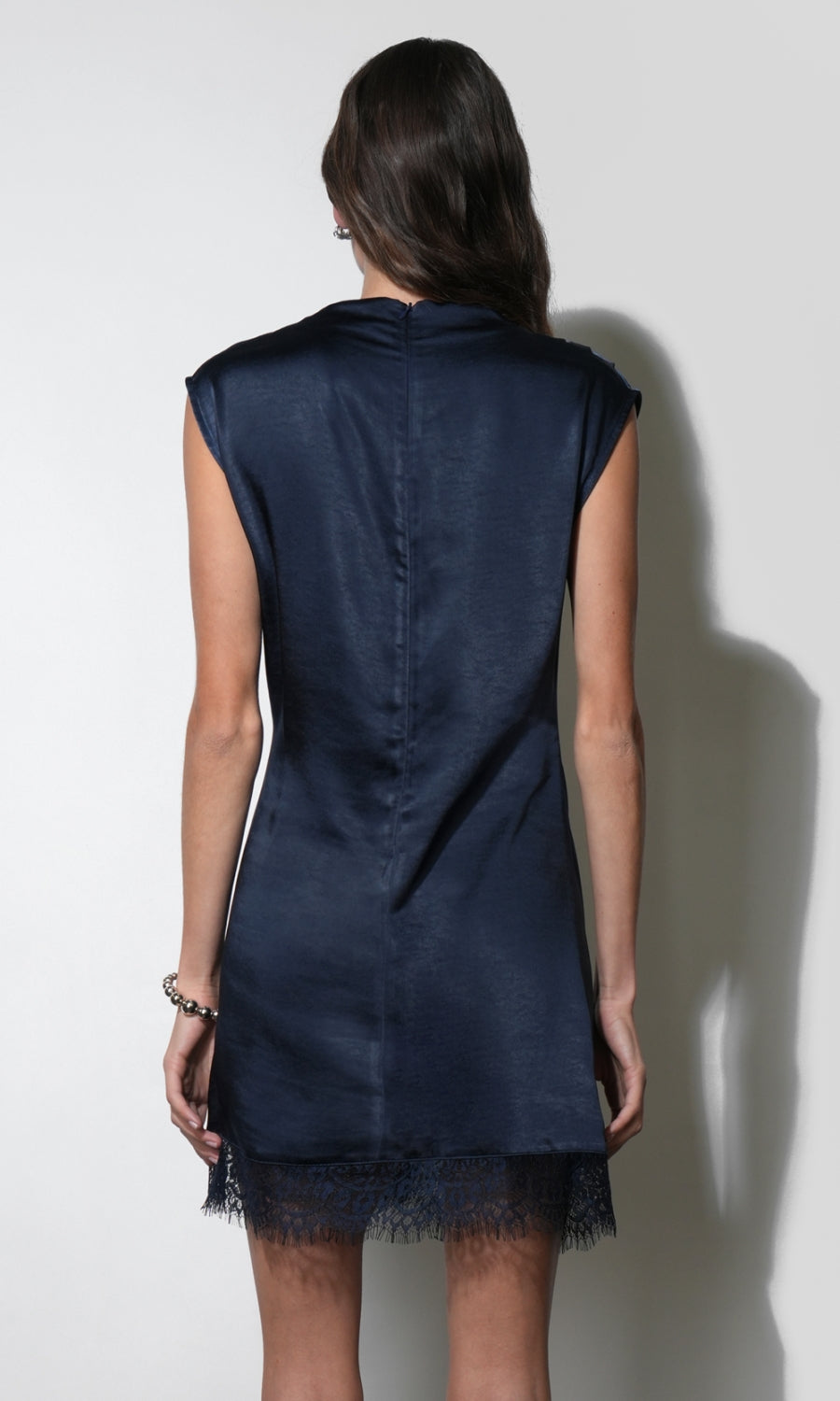 Ryann Mock Neck Lace Hem Mini Dress G2610D7355_NAVY