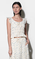 SadieFlutterSleeveSmockedTop_G264T7535