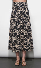 Sailor Pleat Detail Midi Skirt G265S9471_BLACK