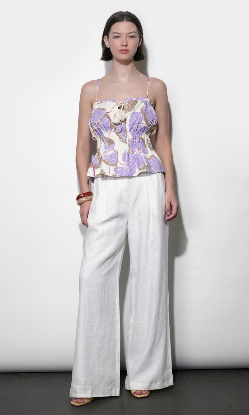 Savannah Wide Leg Linen Pants G263T7470