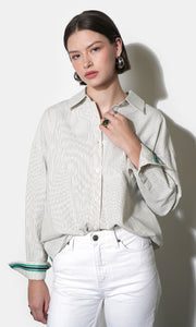 Sierra Oversized Stripe Button Down Shirt G261T7225