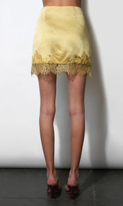 Sutton Lace Hem Mini Skirt G2610S9527_LEMON