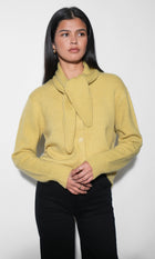 Sydney Scarf Neck Cardigan G2610WJ6231_LEMON