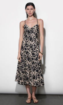 Tara Braided Strap Midi Dress G265D7193_BLACK