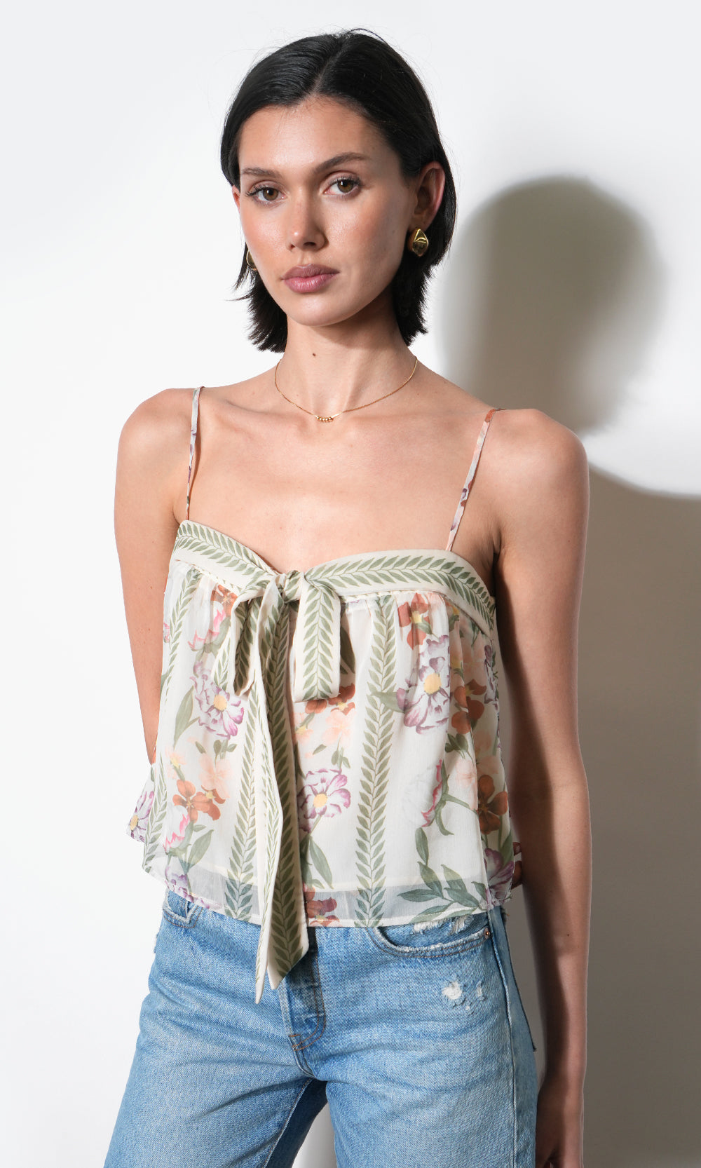 Taylor Tie Front Sleeveless Top G2512T7348