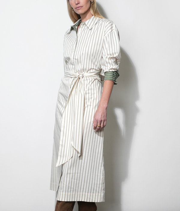 Marjorie Mixed Media Off Shoulder Midi Dress