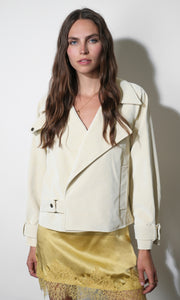 Ulyssa Boxy Vegan Leather Jacket G2610J1915_WAX
