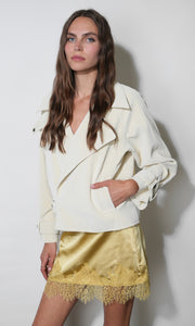 Ulyssa Boxy Vegan Leather Jacket G2610J1915_WAX