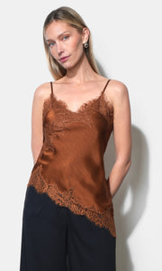 Valorie Asymmetric Lace Cami Top G268T7632_CAMEL