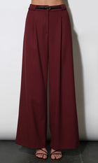 Virginia Wide Leg Twill Trousers G2610P6606_MAROON