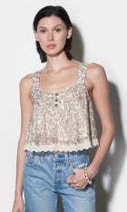 Wanda Pintucked Top G264T7522_TAUPE