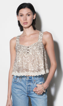 Wanda Pintucked Top G264T7522_TAUPE