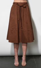 Wren Suede Midi Skirt G268S9477_CAMEL