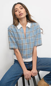 Wynn Boxy Plaid Shirt w/ Contrast
Details G257T7285