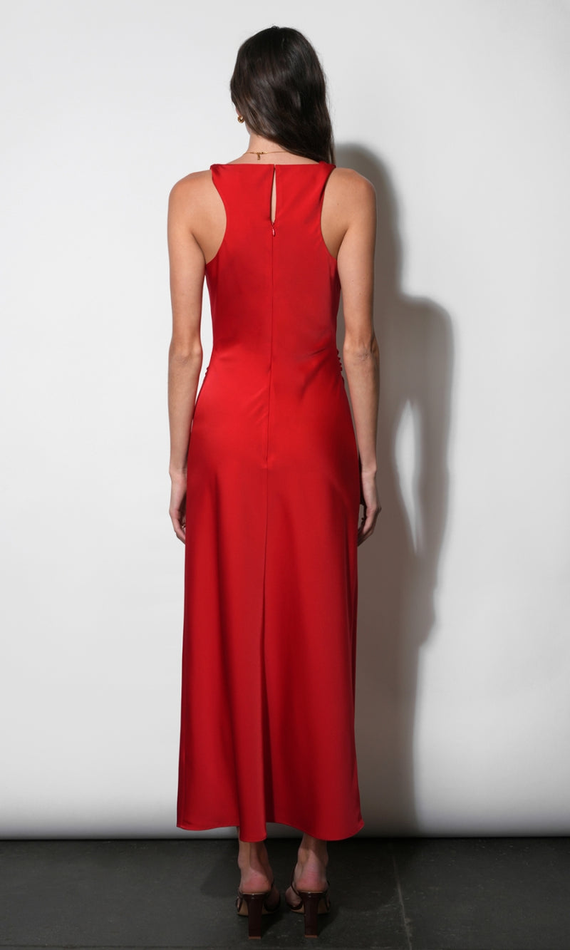 Yasmine Twist Strap Maxi Dress G2610D7348_CRIMSON RED