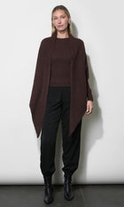 Yumi Sweater Brown Top 2-pc Detachable Shawl Set G269WT6214_BROWN
