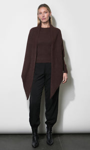 Yumi Sweater Brown Top 2-pc Detachable Shawl Set G269WT6214_BROWN