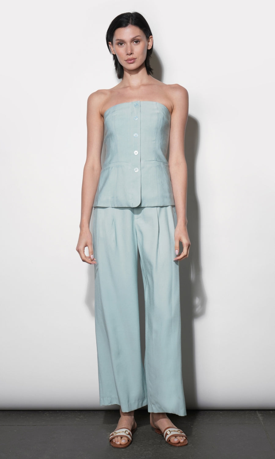 Yuri Wide Leg Pleated Pants G264P6566