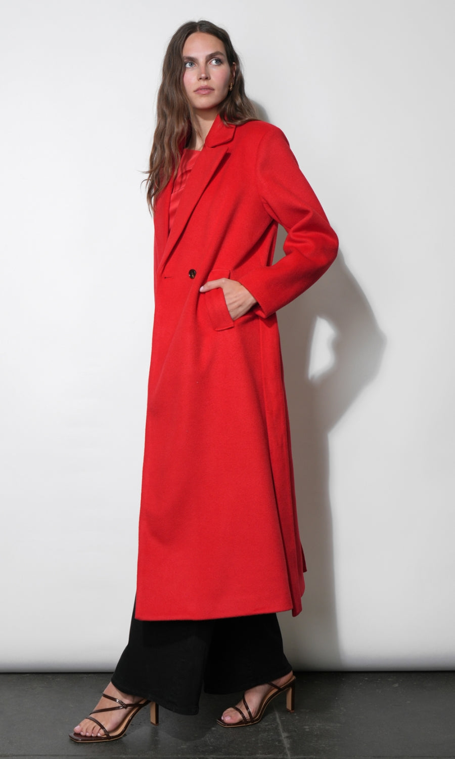 Yuri Wrap Coat With Tie Belt G2610J1913_CRIMSON RED