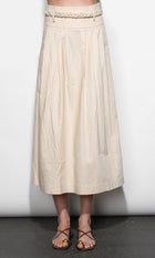 Yvette Pleat detail Mini Skirt With Belt G265S9473_KHAKI