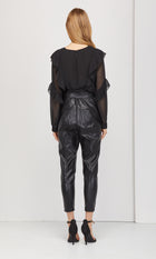 Spencer Vegan Leather Belted Pants