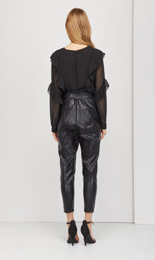 Spencer Vegan Leather Belted Pants