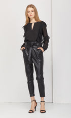 Spencer Vegan Leather Belted Pants