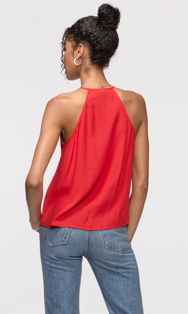 women's red cami