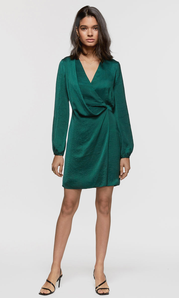 Tazanna Drape Front Long Sleeve Dress – Greylin Collection | Women's ...