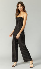 Cristal Stripe Strapless Jumpsuit