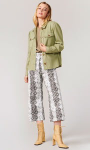 Alexia Cotton Twill Puff Sleeve Shirt Jacket