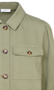Alexia Cotton Twill Puff Sleeve Shirt Jacket