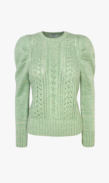 Thea Pointelle Crew Neck Sweater