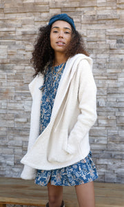 Corrie Cozy Oversized Knit Hooded Cardigan
